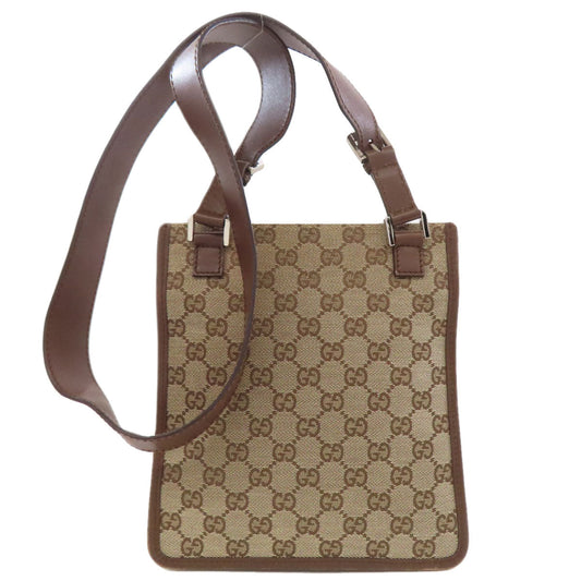 GUCCI Shoulder Bag 92562 canvas Brown Long Shoulder GG