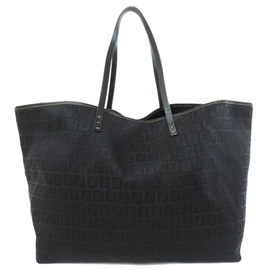 FENDI Tote Bag canvas black Zucca Pattern