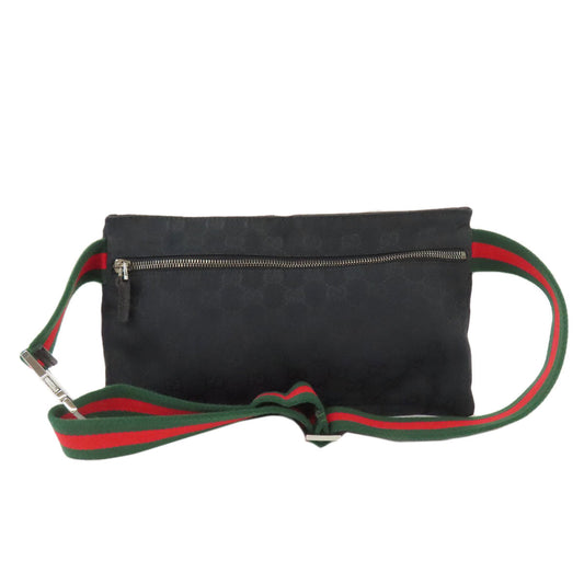GUCCI Hip bag 28566 canvas black GG