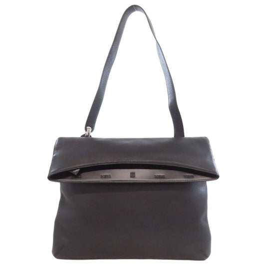 LOEWE Shoulder Bag leather black logo
