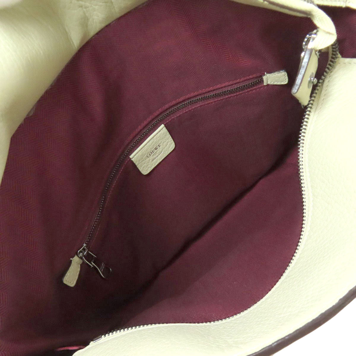 LOEWE Tote Bag Calfskin white anagram