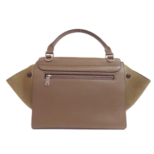 CELINE Handbag leather Brown Trapeze 2WAY