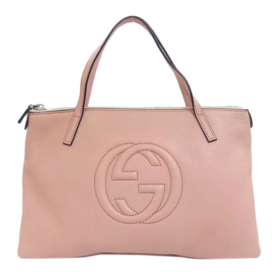 GUCCI Handbag 340618 leather pink Children's Soho