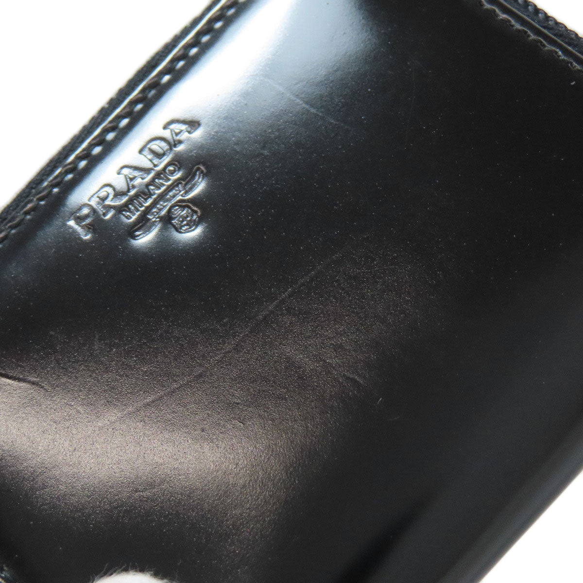 PRADA Coin case M268 leather black logo