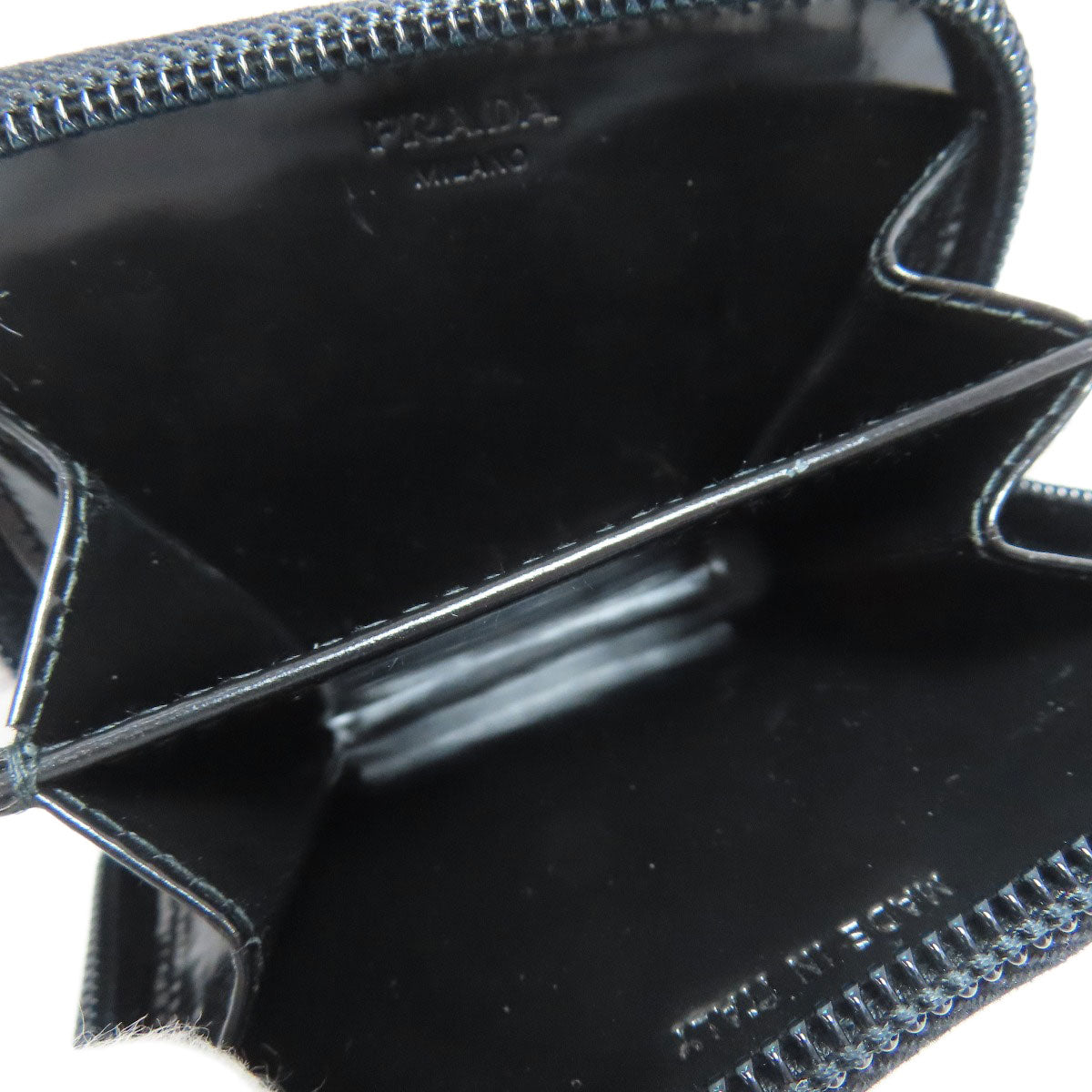 PRADA Coin case M268 leather black logo