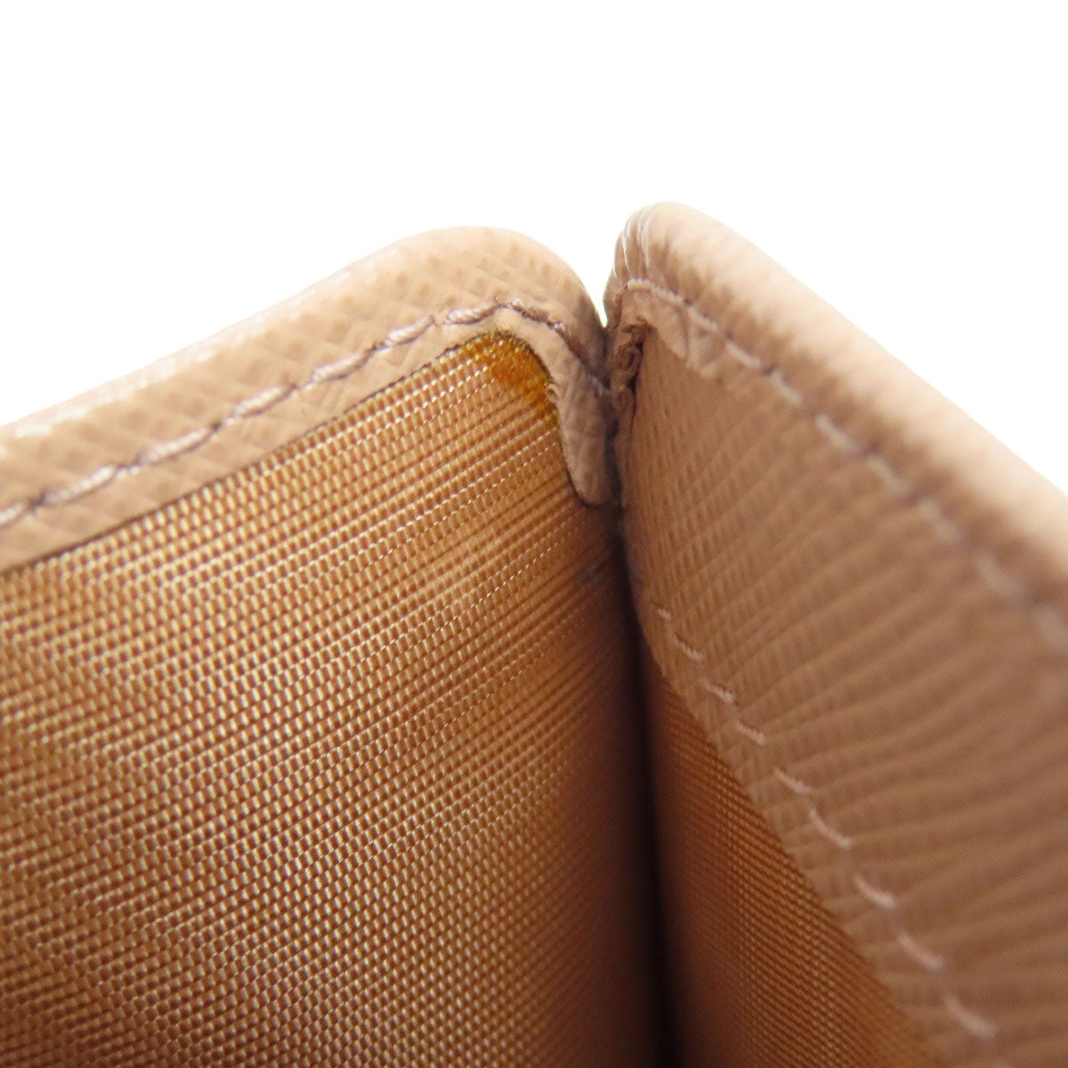 PRADA Bifold Wallet Safiano beige logo