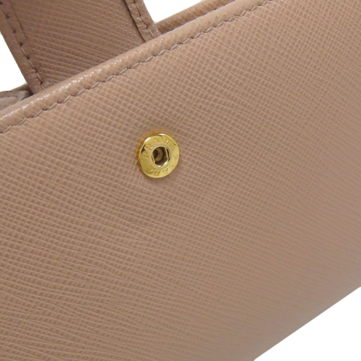 PRADA Bifold Wallet Safiano beige logo