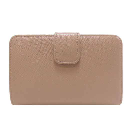 PRADA Bifold Wallet Safiano beige logo