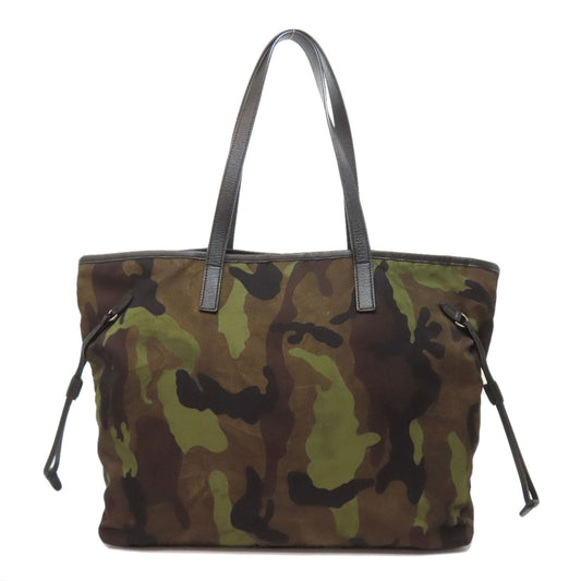PRADA Tote Bag B4001T Nylon green Camouflage Pattern 2WAY