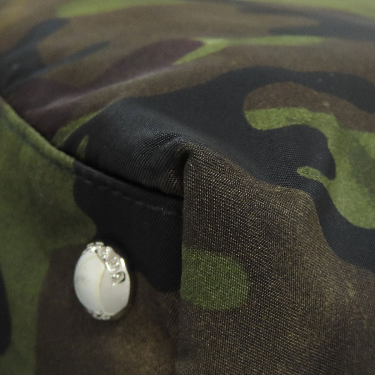 PRADA Tote Bag B4001T Nylon green Camouflage Pattern 2WAY