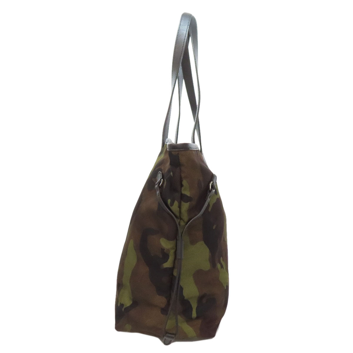 PRADA Tote Bag B4001T Nylon green Camouflage Pattern 2WAY