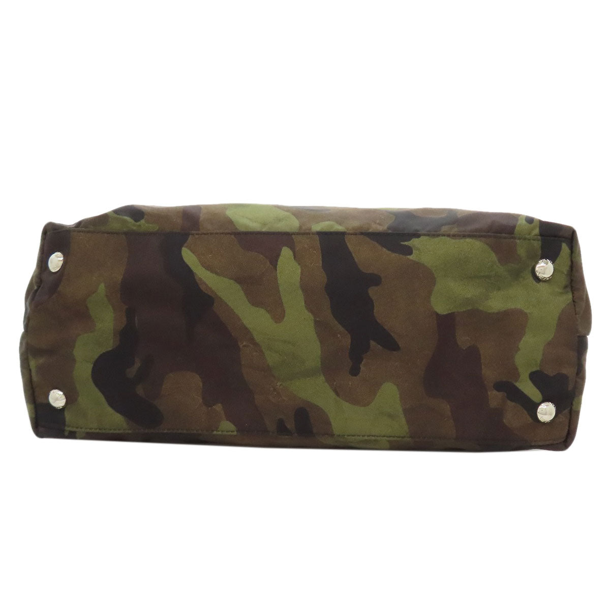 PRADA Tote Bag B4001T Nylon green Camouflage Pattern 2WAY