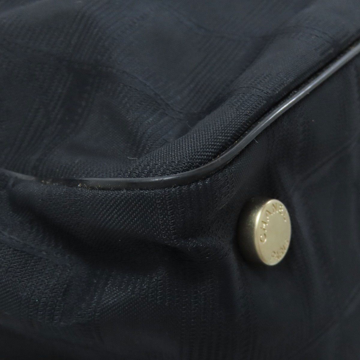 CHANEL Tote Bag Nylon jacquard black New Travel Line MM