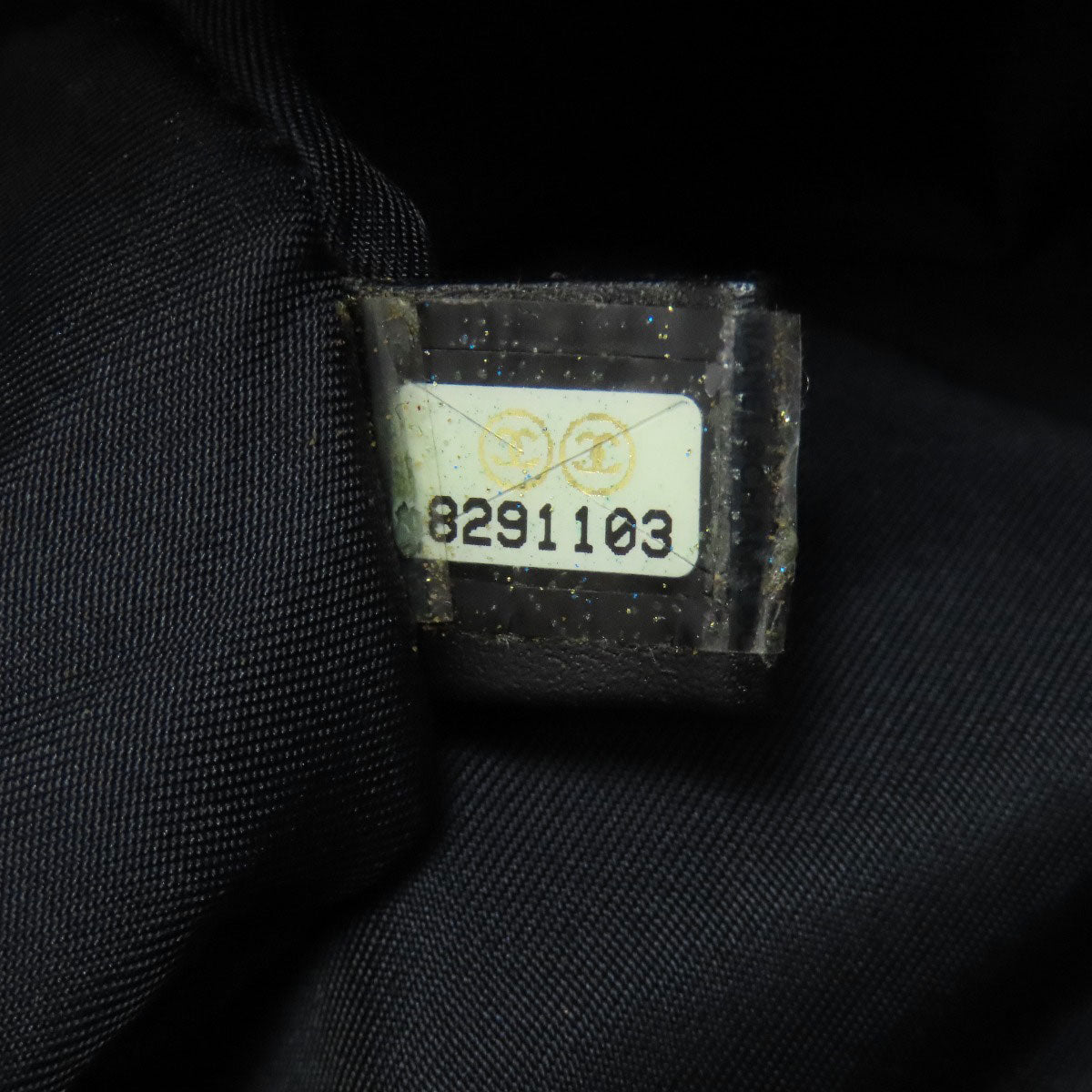 CHANEL Tote Bag Nylon jacquard black New Travel Line MM