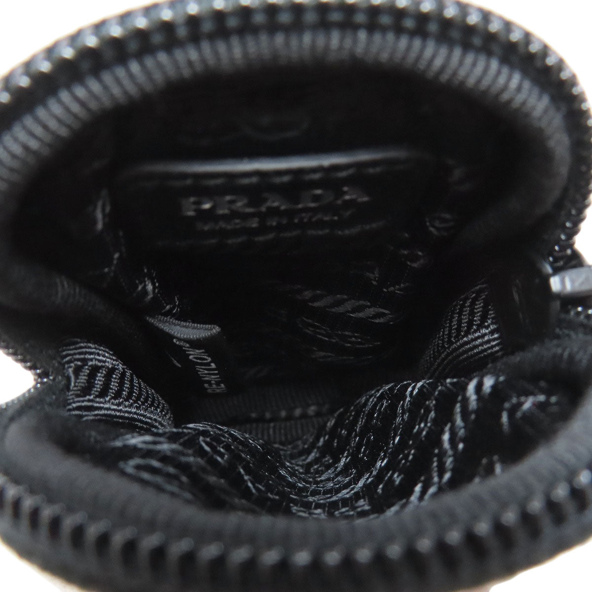 PRADA Accessory pouch Nylon black Logo Metal Mini Pouch RE NYLON