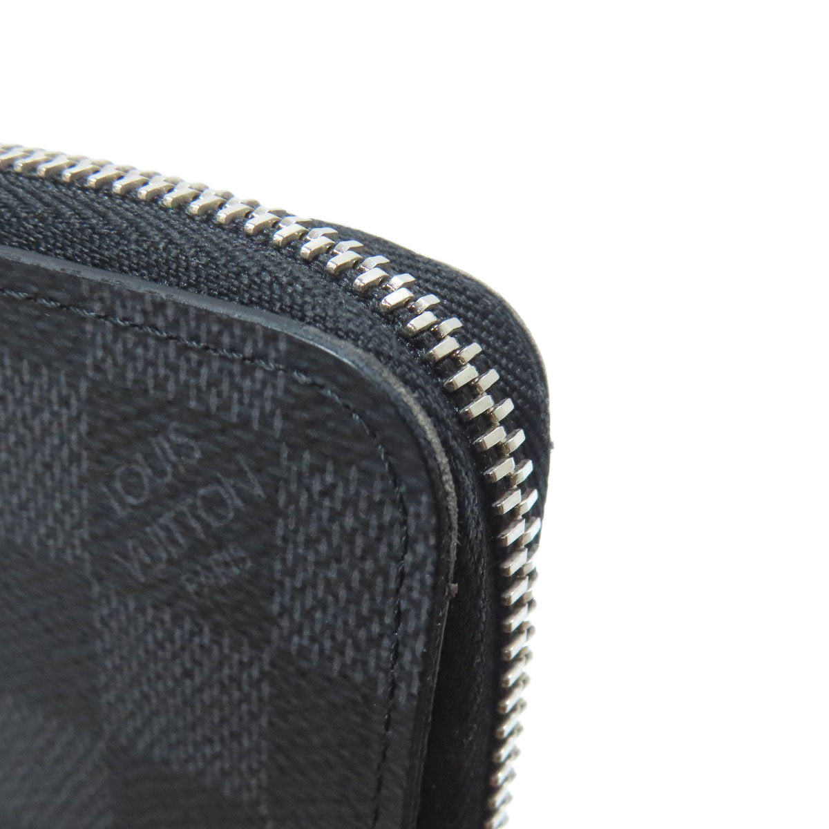 LOUIS VUITTON Long Wallet Purse Damier canvas black Zippy wallet ã» Vertical