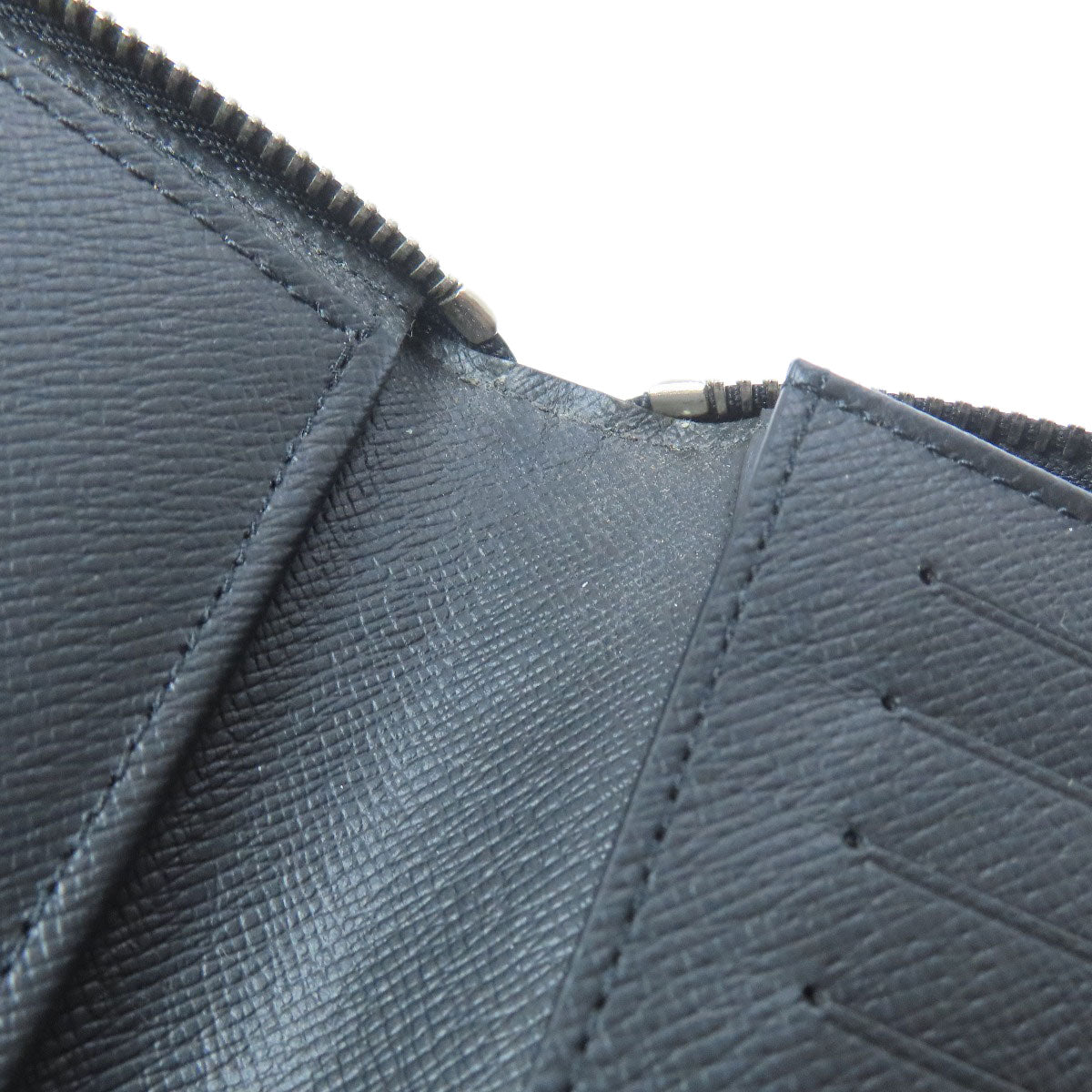 LOUIS VUITTON Long Wallet Purse Damier canvas black Zippy wallet ã» Vertical