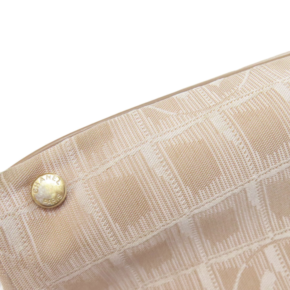 CHANEL Tote Bag Nylon jacquard beige New travel line