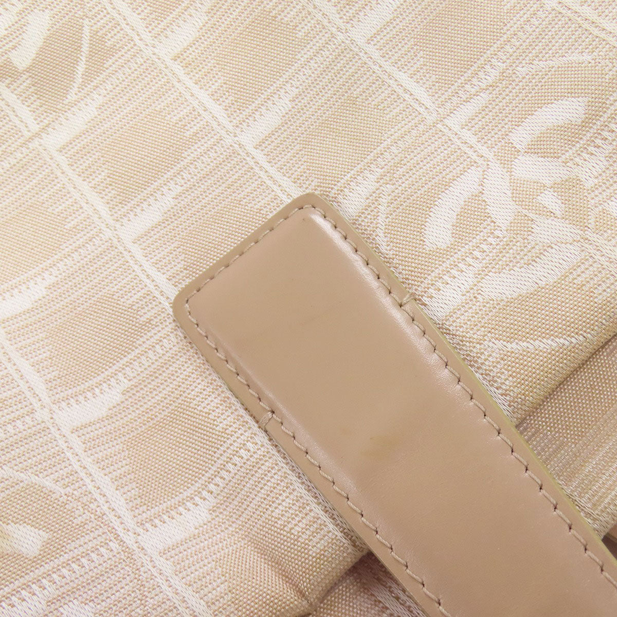 CHANEL Tote Bag Nylon jacquard beige New travel line