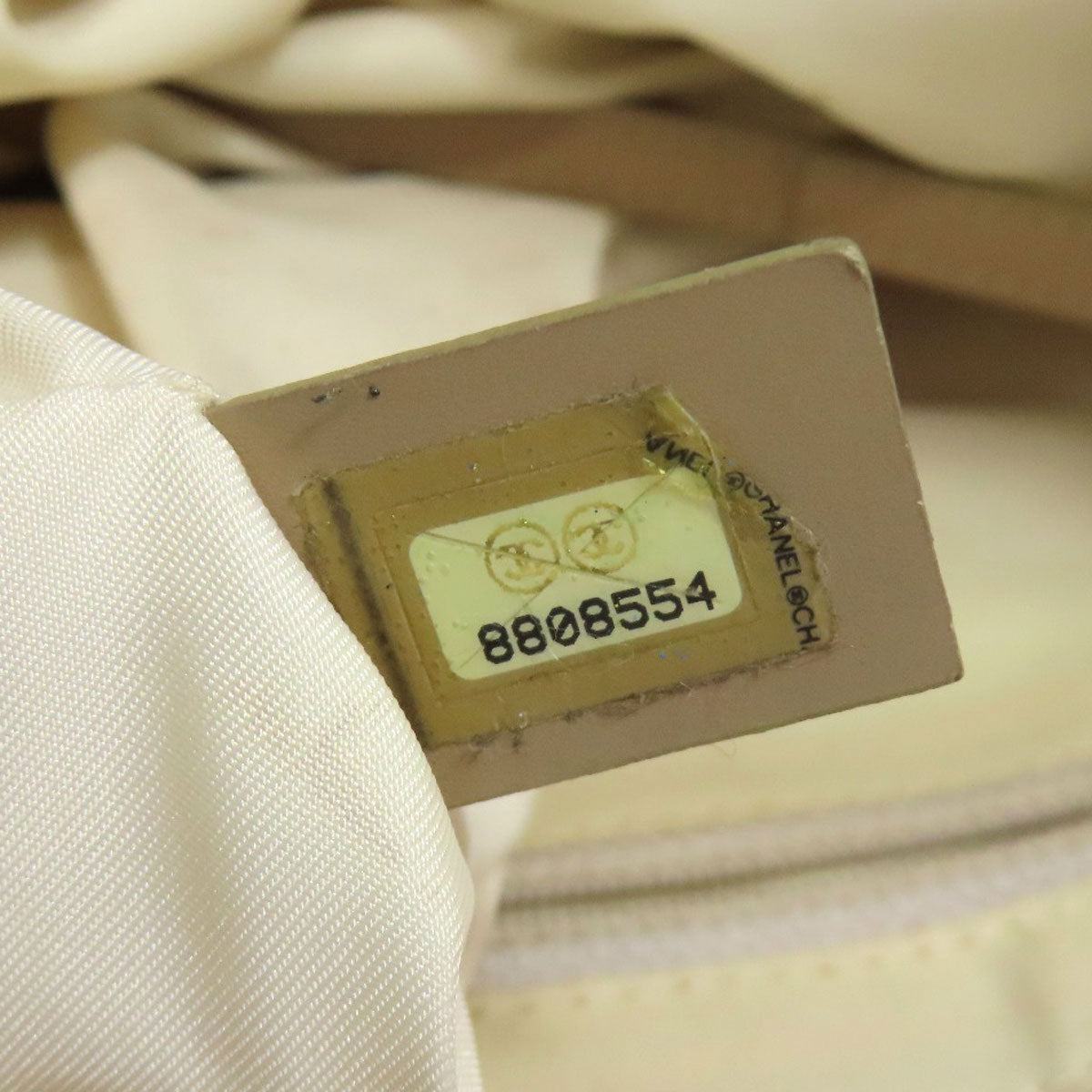 CHANEL Tote Bag Nylon jacquard beige New travel line