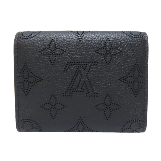 LOUIS VUITTON Bifold Wallet M67498 Mahina leather black Portefeuille Iris XS