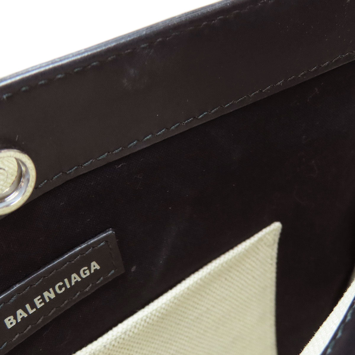BALENCIAGA Shoulder Bag 339937 canvas white logo