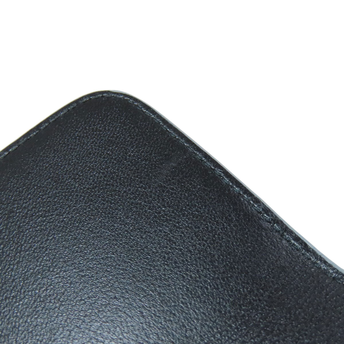 BALENCIAGA Bifold Wallet leather Silver logo tri-fold wallet mini wallet