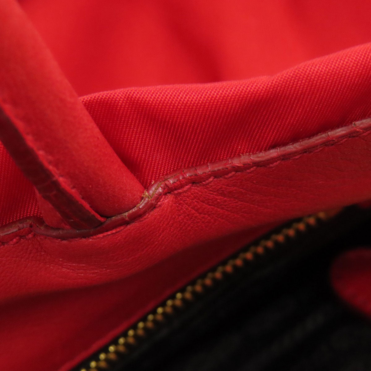 PRADA Handbag Nylon Red Fiocco