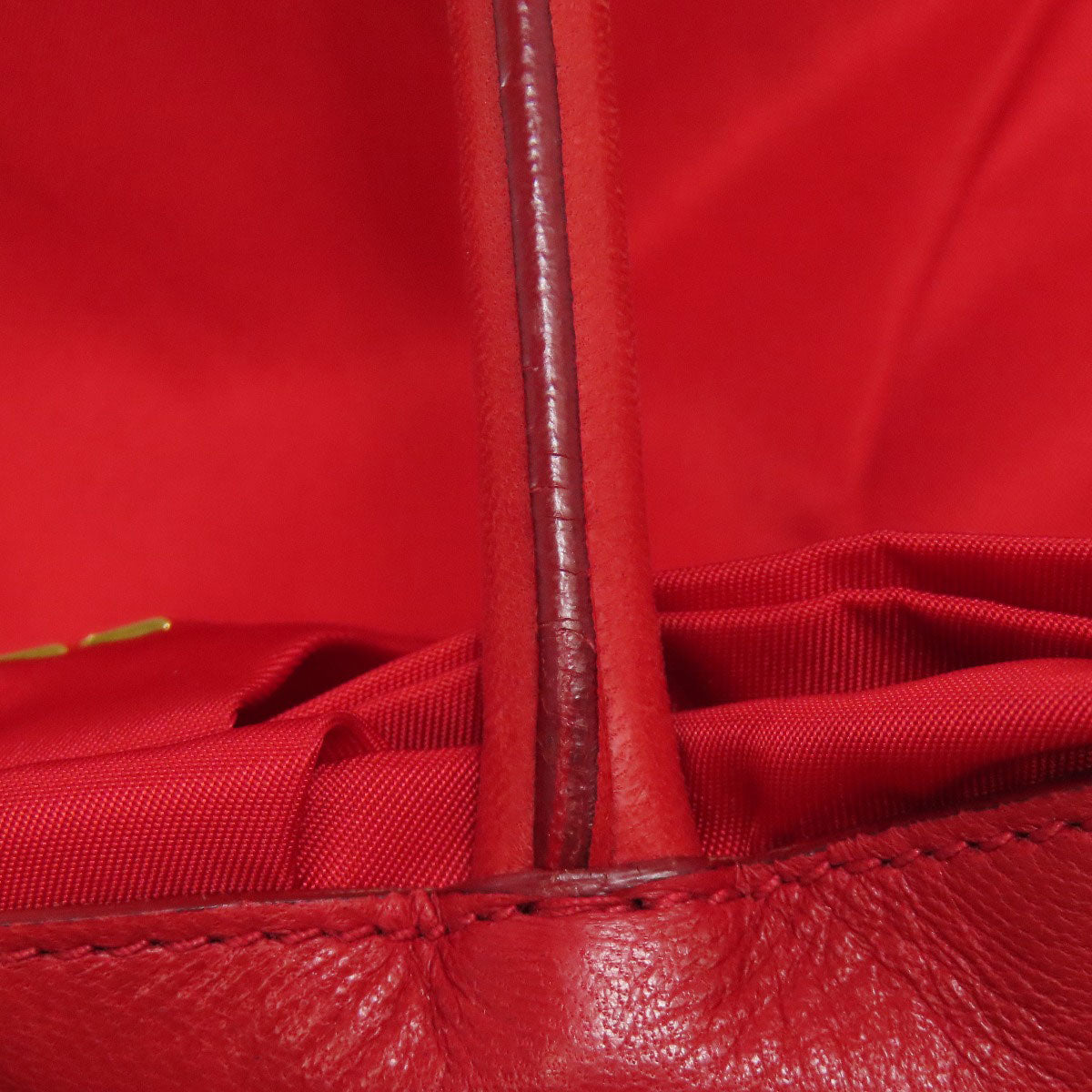 PRADA Handbag Nylon Red Fiocco