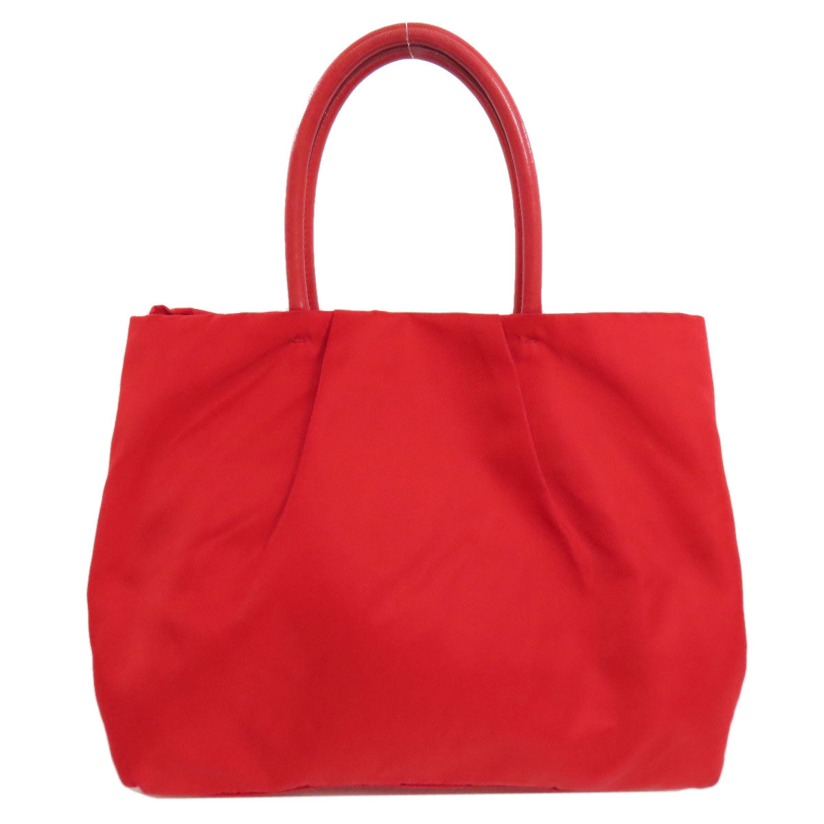 PRADA Handbag Nylon Red Fiocco