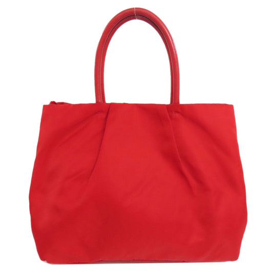 PRADA Handbag Nylon Red Fiocco
