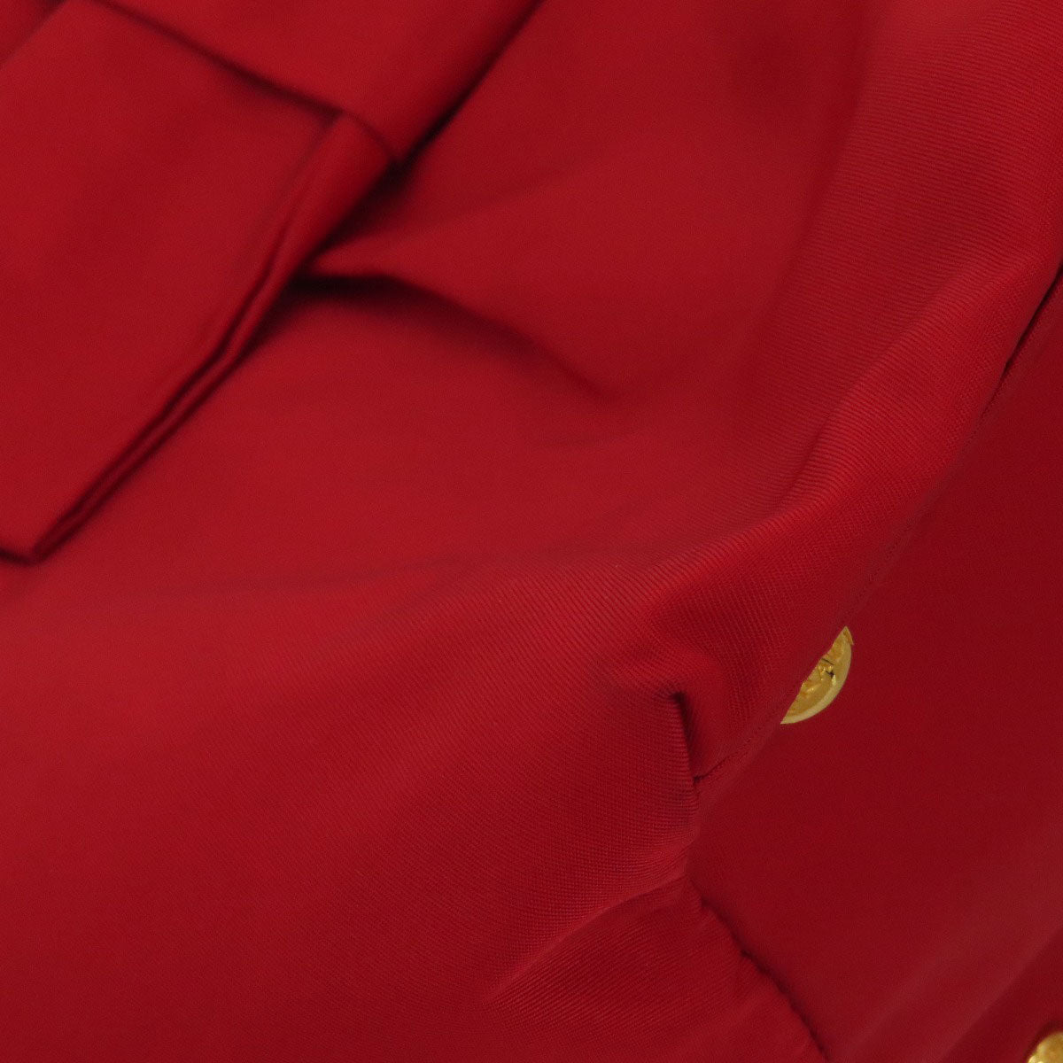 PRADA Handbag Nylon Red Fiocco