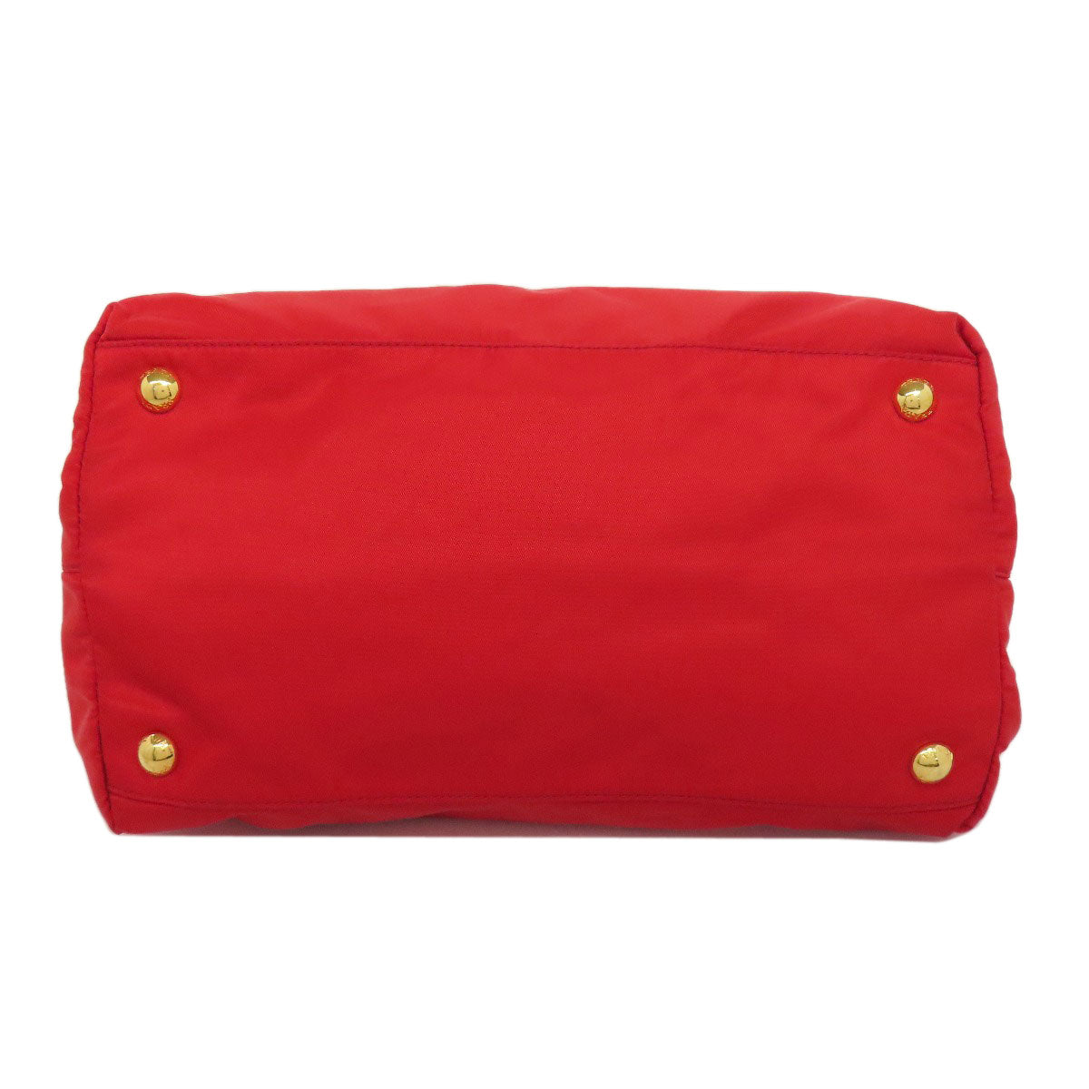 PRADA Handbag Nylon Red Fiocco