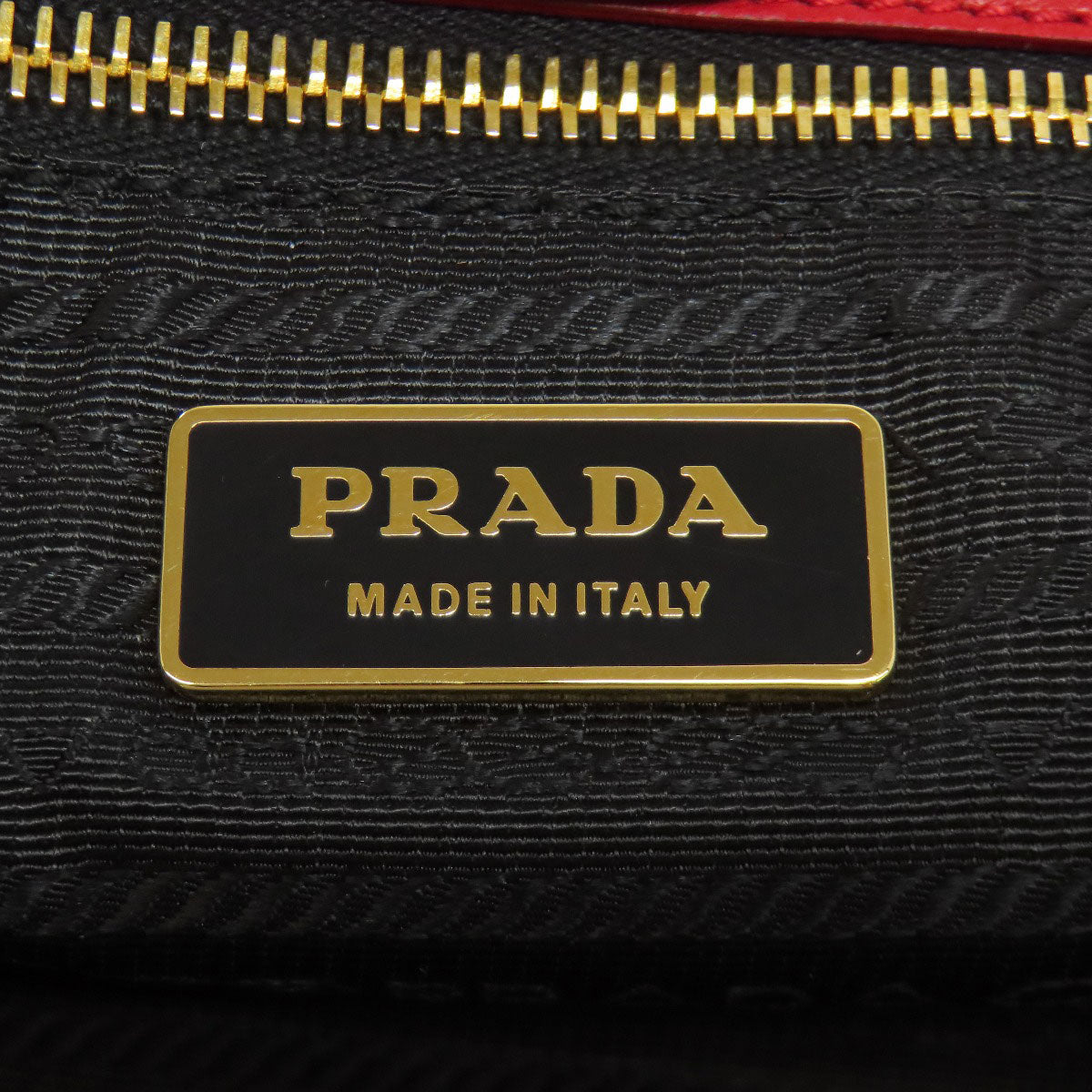 PRADA Handbag Nylon Red Fiocco