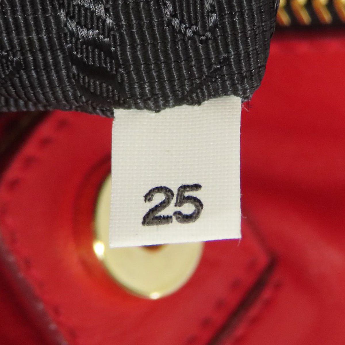 PRADA Handbag Nylon Red Fiocco
