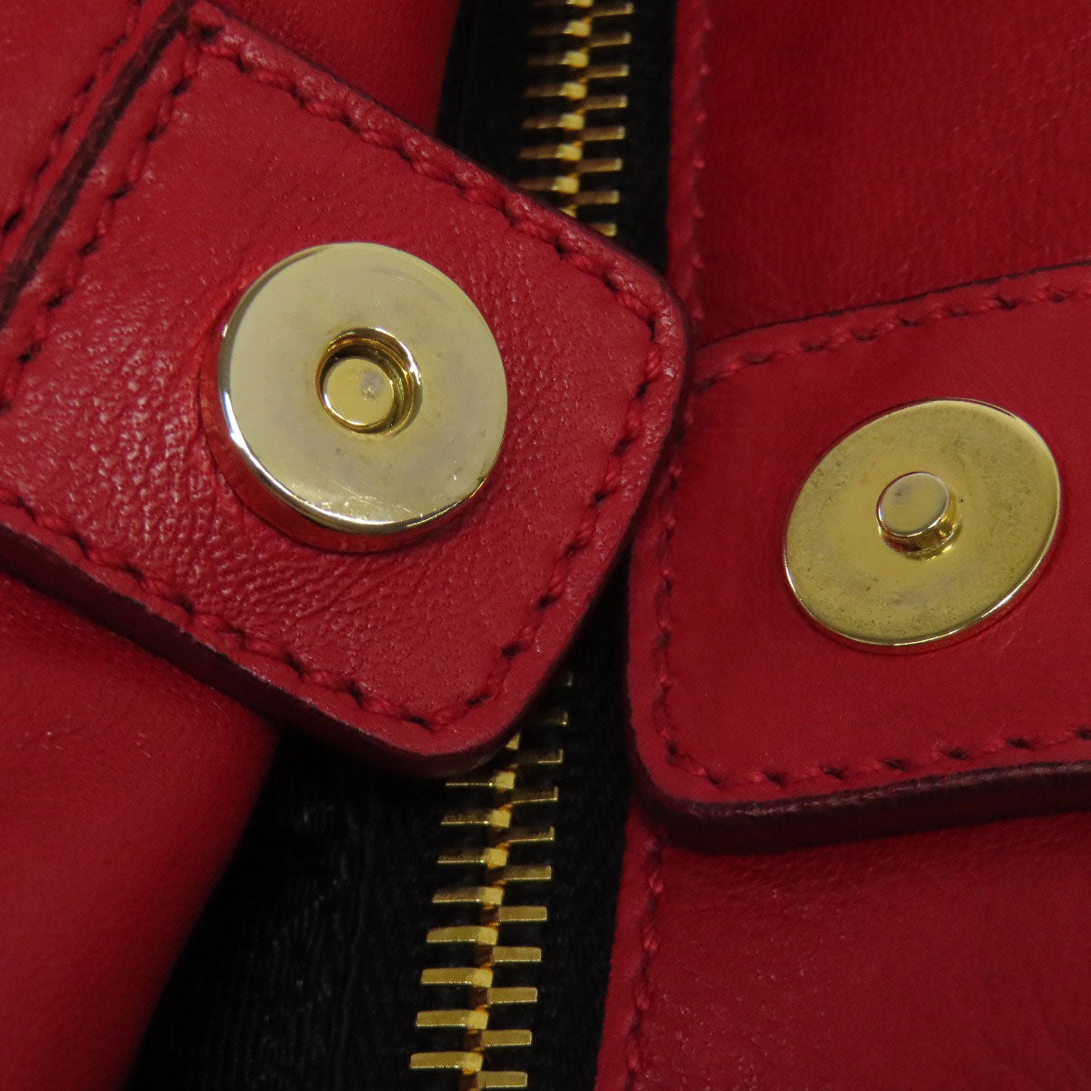 PRADA Handbag Nylon Red Fiocco