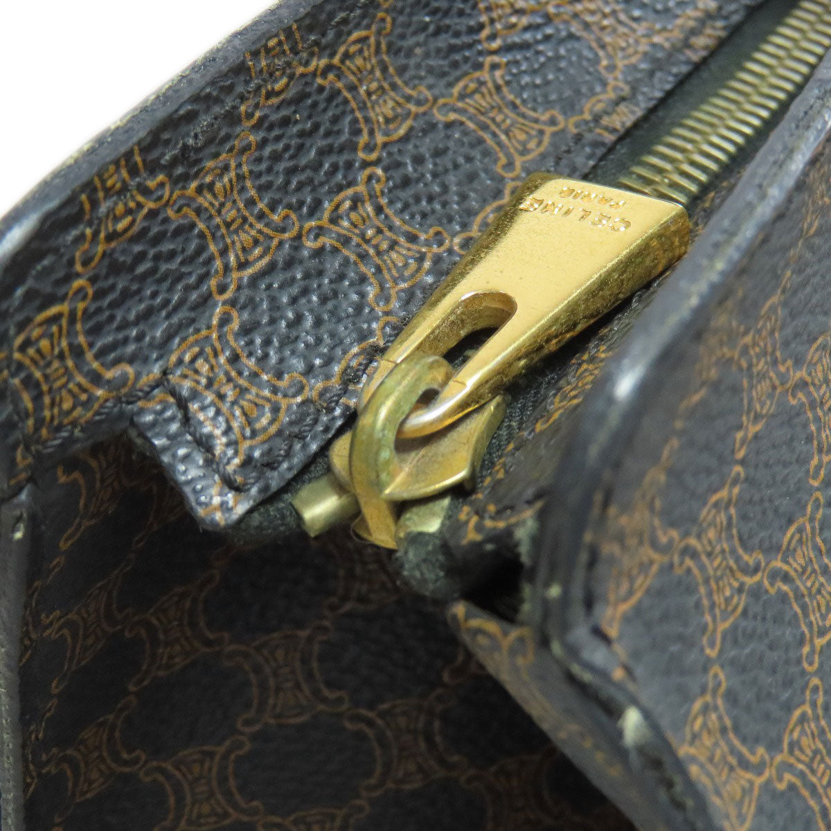 CELINE Tote Bag PVC Brown Macadam Pattern