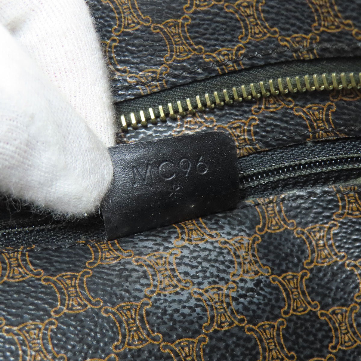 CELINE Tote Bag PVC Brown Macadam Pattern