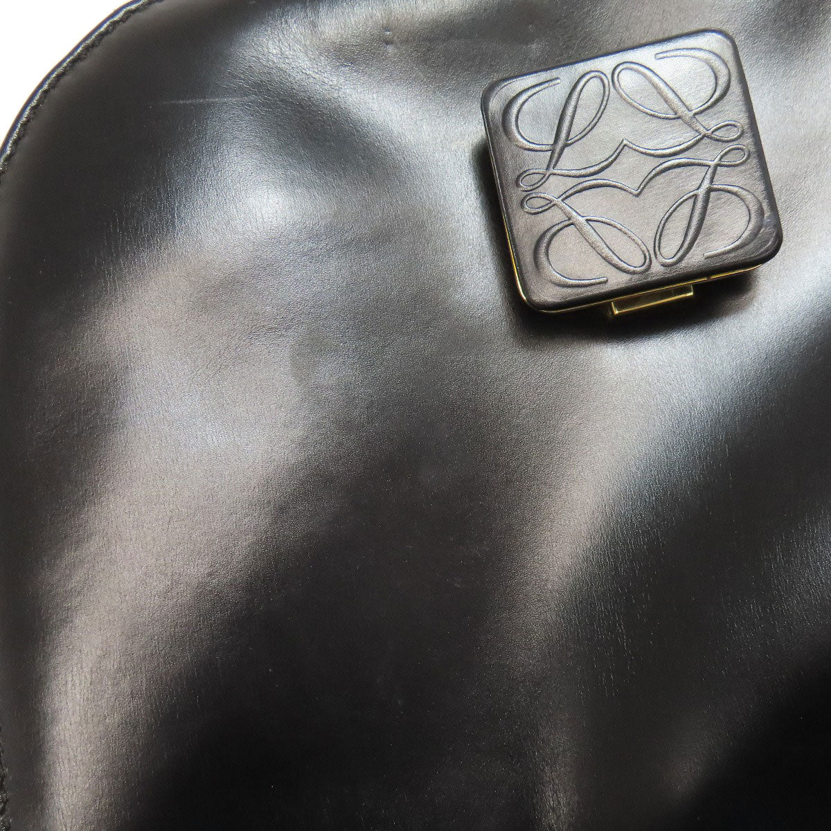 LOEWE Shoulder Bag Calfskin blue anagram