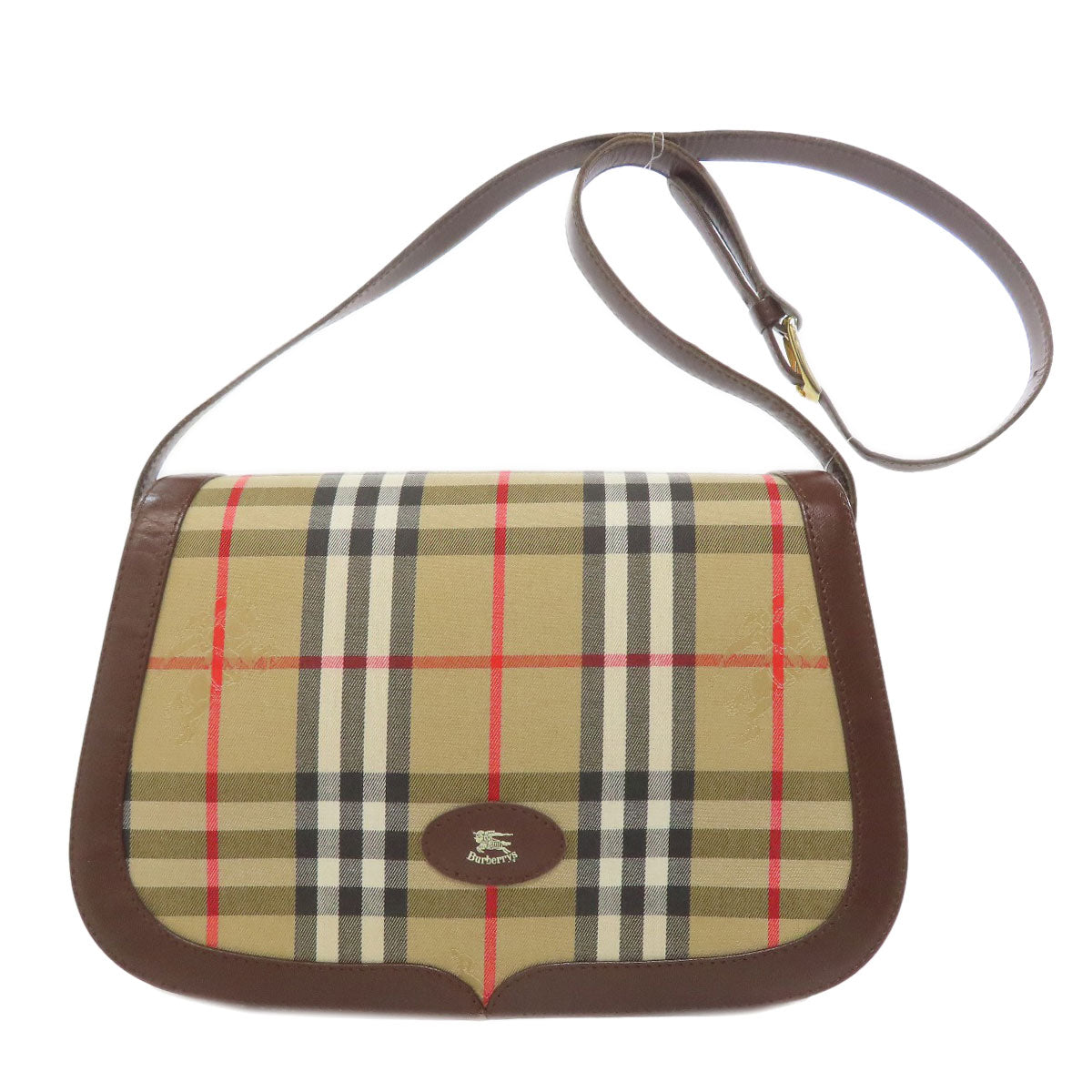 BURBERRY Shoulder Bag canvas Brown Nova Check