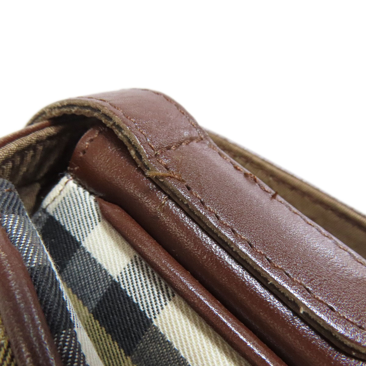 BURBERRY Shoulder Bag canvas Brown Nova Check
