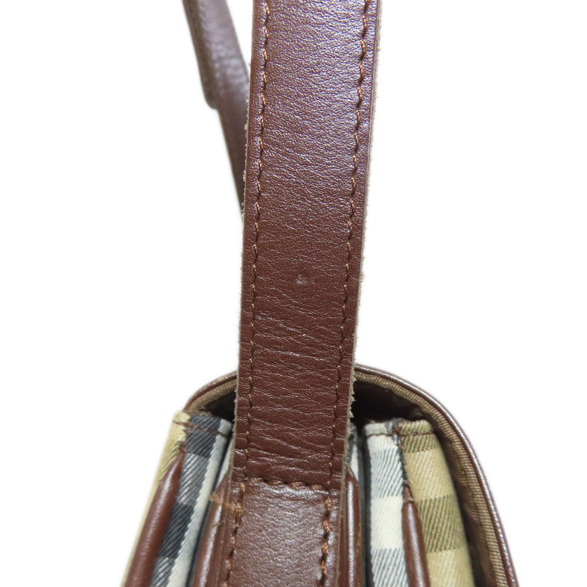 BURBERRY Shoulder Bag canvas Brown Nova Check