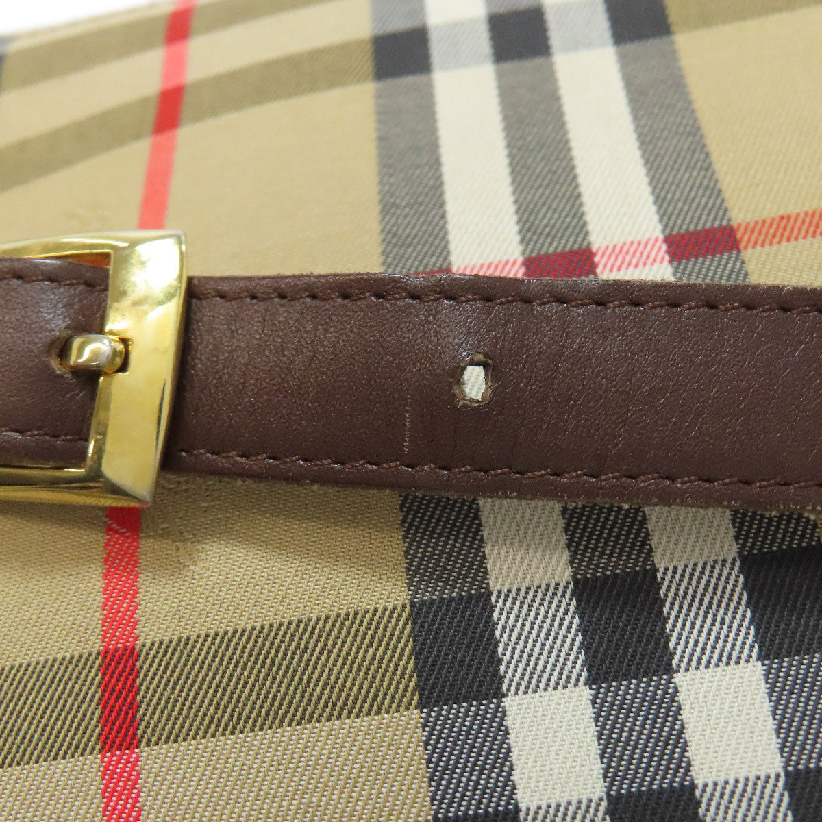 BURBERRY Shoulder Bag canvas Brown Nova Check