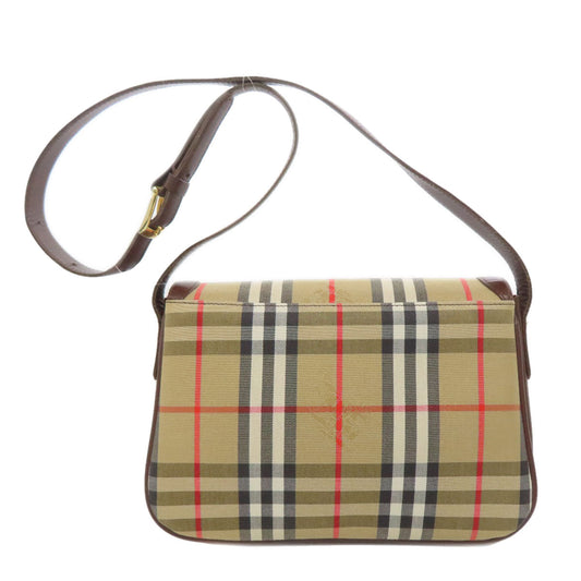 BURBERRY Shoulder Bag canvas Brown Nova Check
