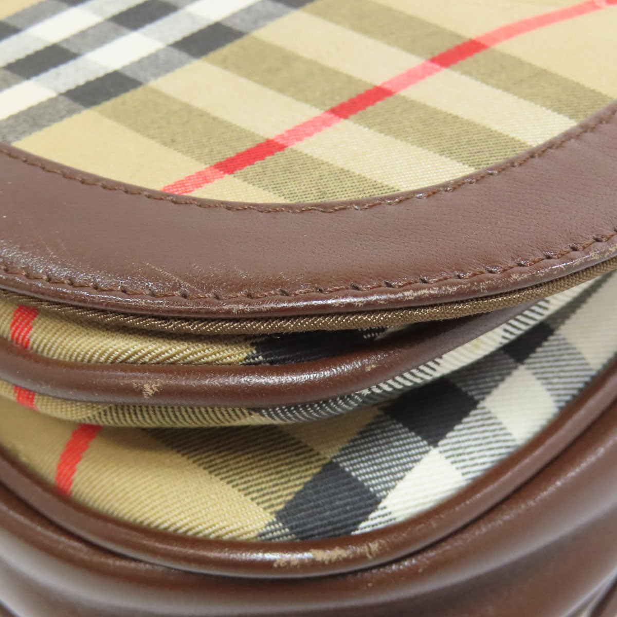 BURBERRY Shoulder Bag canvas Brown Nova Check