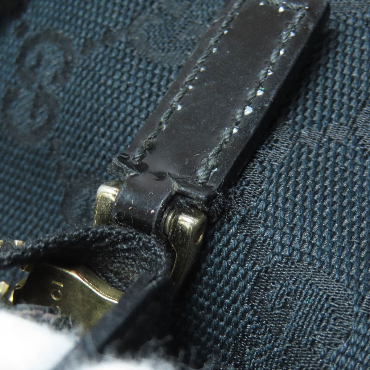 GUCCI Handbag 141470 canvas black Abby GG