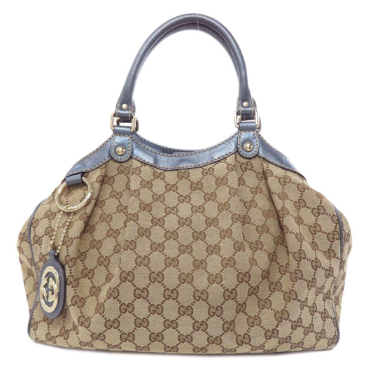 GUCCI Handbag 211944 canvas Brown Sukey GG