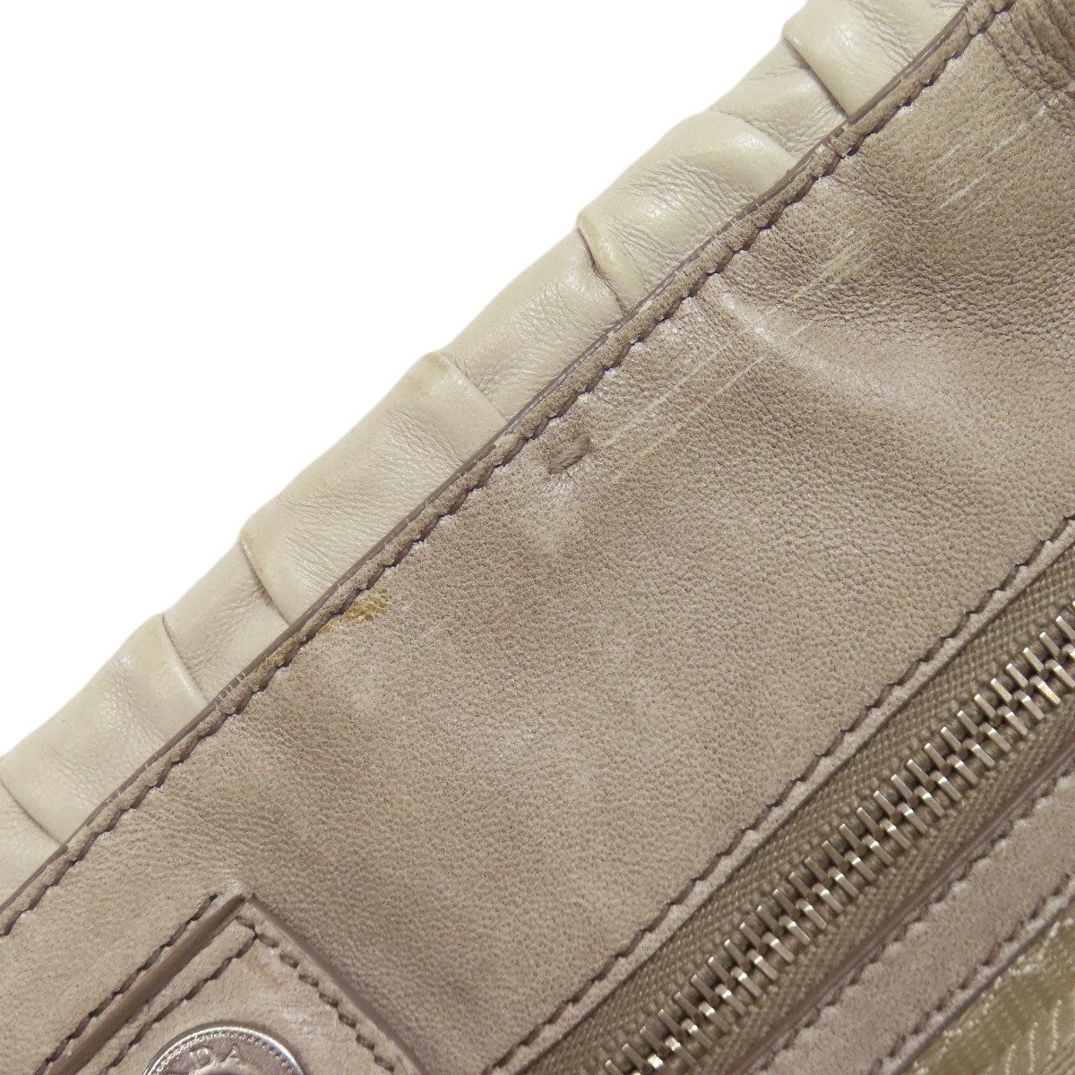 PRADA Handbag Calfskin gray 2WAY