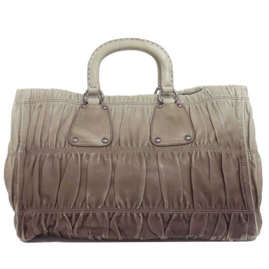 PRADA Handbag Calfskin gray 2WAY