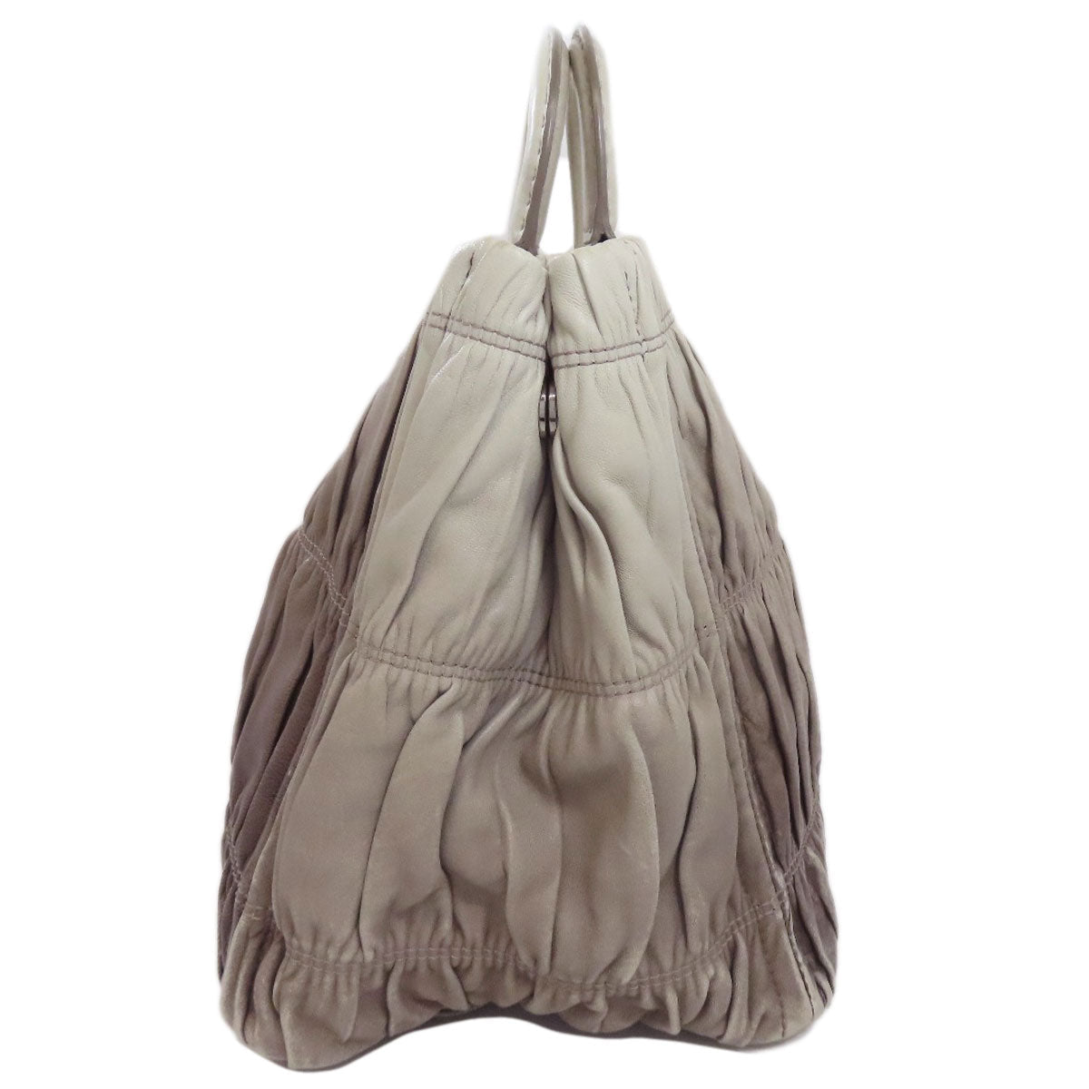PRADA Handbag Calfskin gray 2WAY
